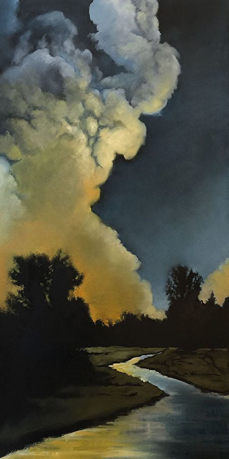 Billow Oil on Canvas 36 x 18 x 1.5