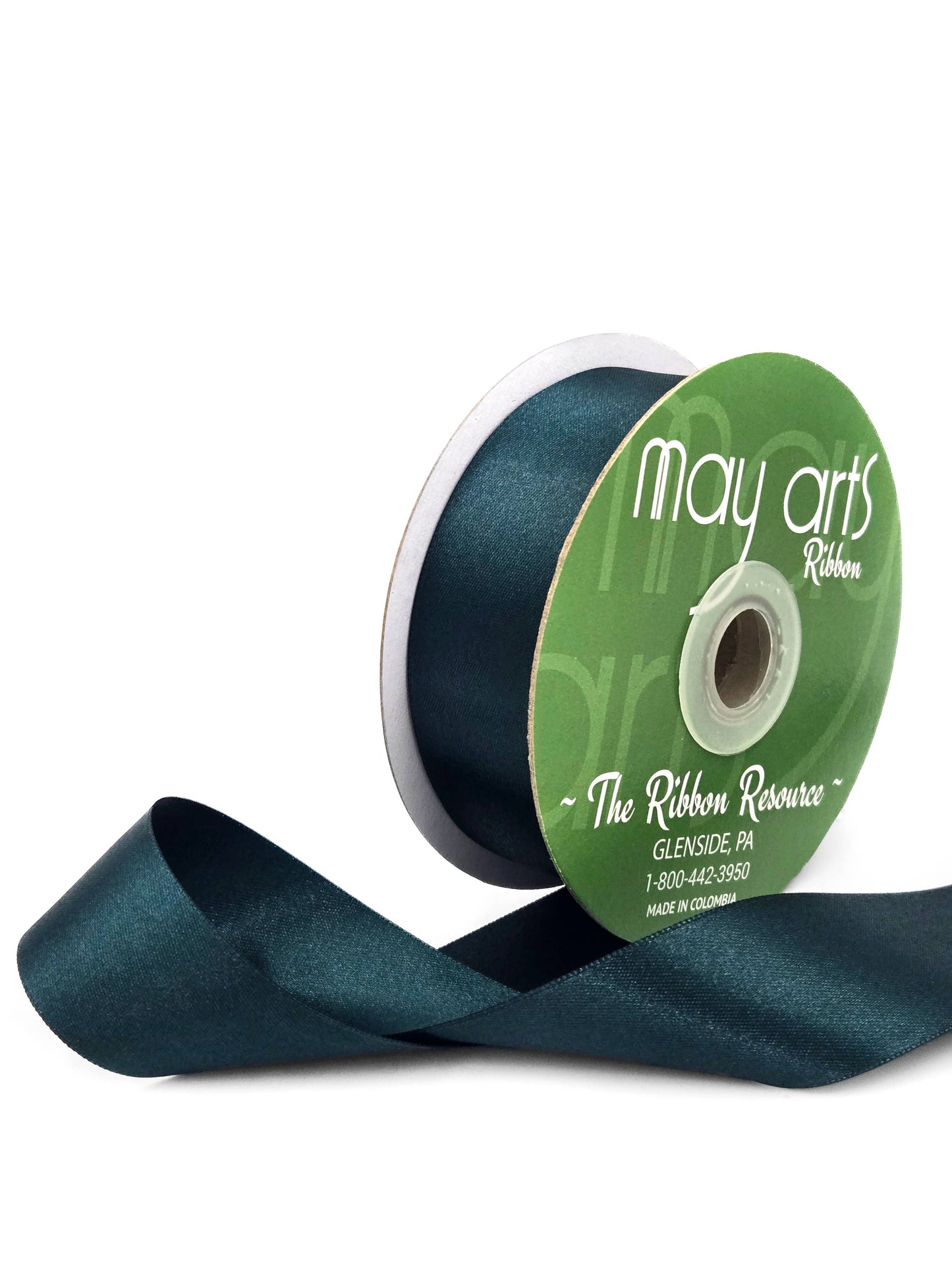 ~1.5" (38MM) Double Face Satin Ribbon, Forest Green