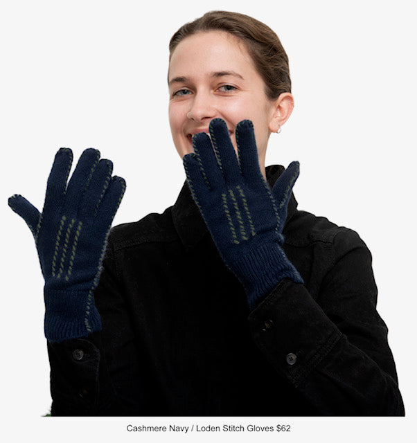 Cashmere Stitched Gloves