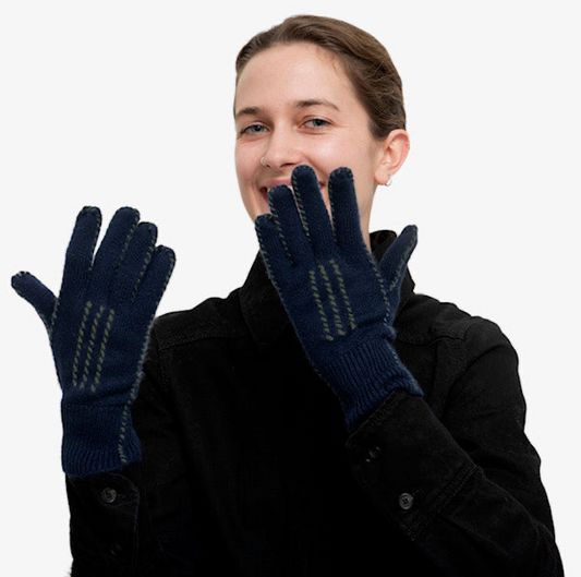 Cashmere Stitched Gloves