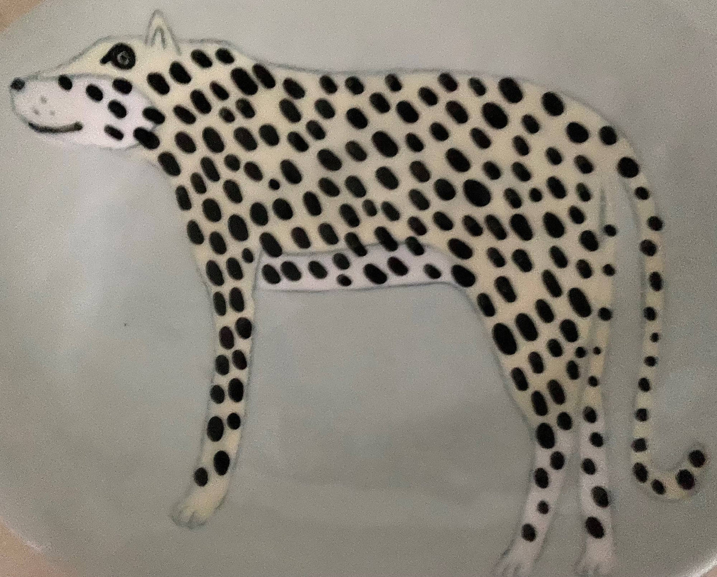 Handmade & Hand-painted by artist Gemma Orkin "SAFARI" dish: Giraffe