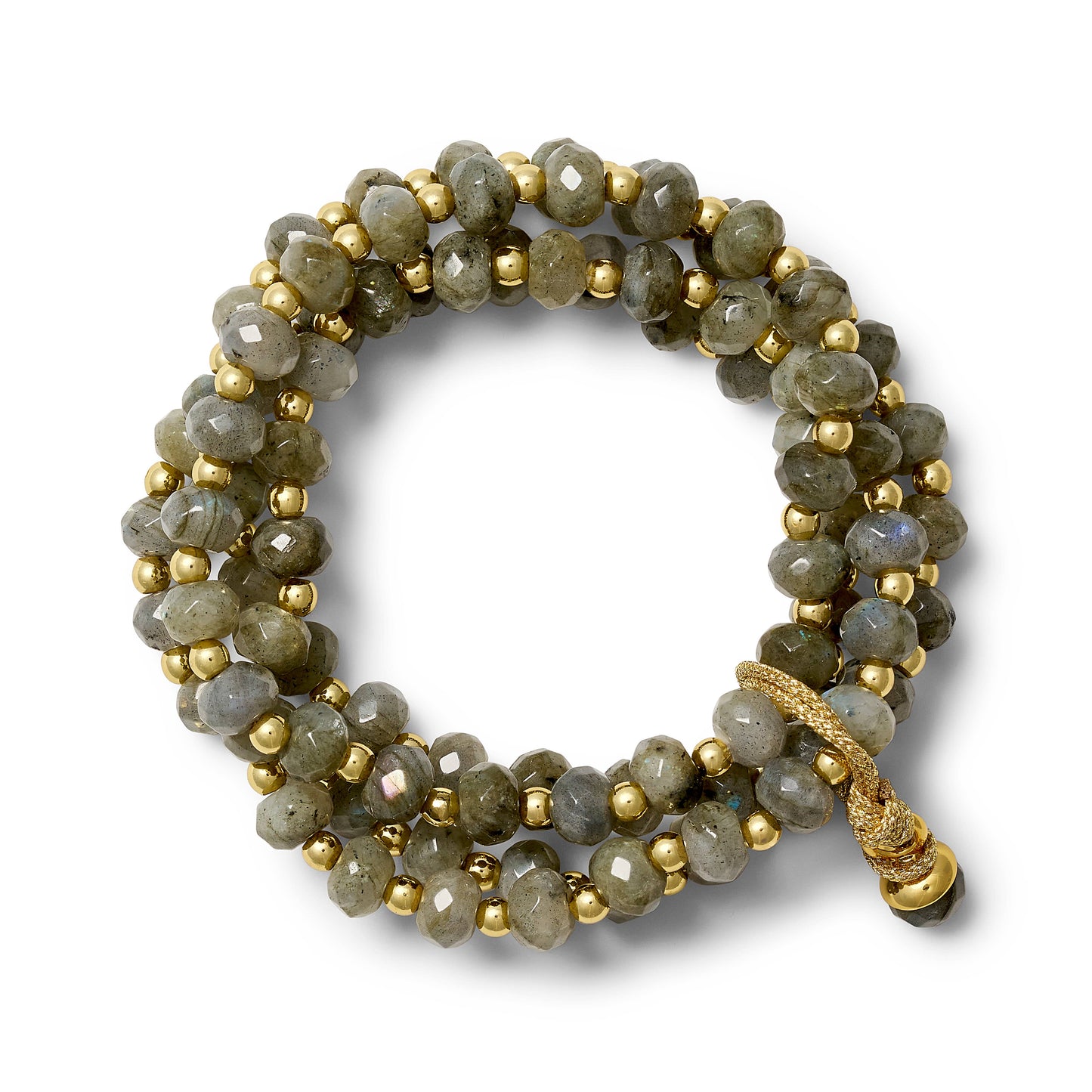 Labradorite + Gold Sally Stack Bracelet