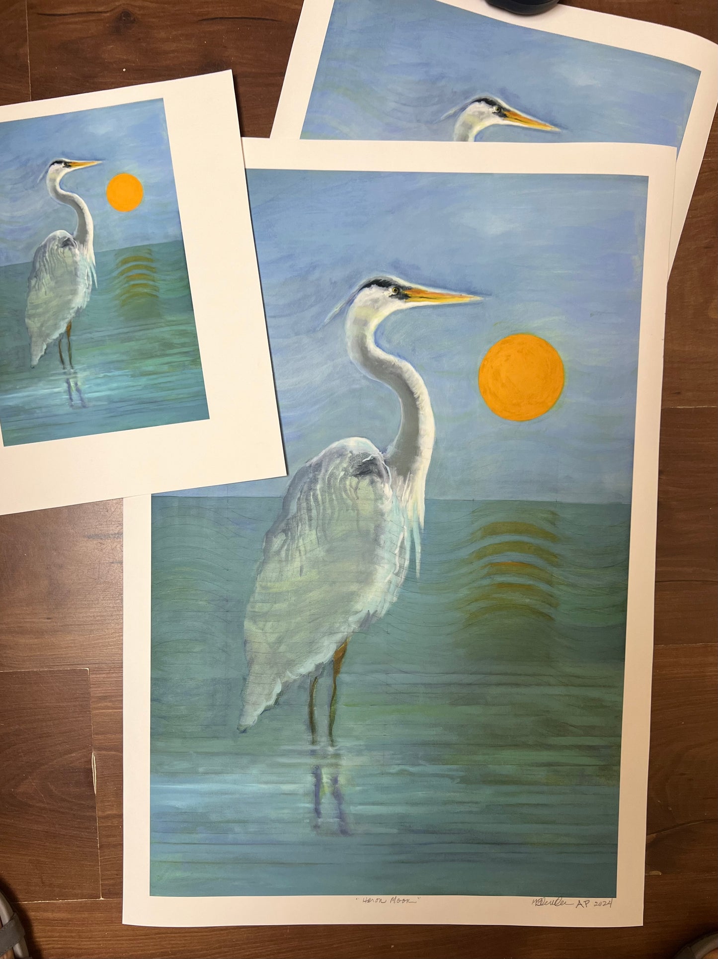 Heron Moon Print