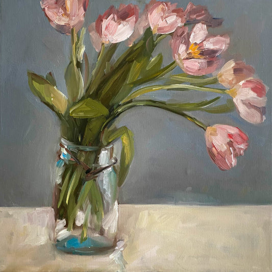 "Tulips in Glass"